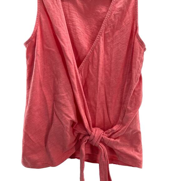 Altar'd State Sugar Coral Plunge V Neck Sleeveless Top with Tie Front S‎ XS - Picture 2 of 6